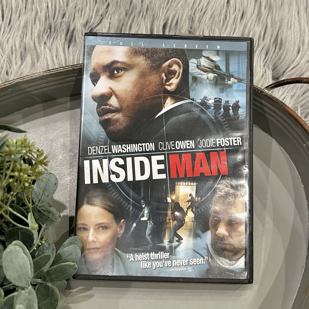 Inside Man 2006 DVD Full Screen Denzel Washington Jodie Foster